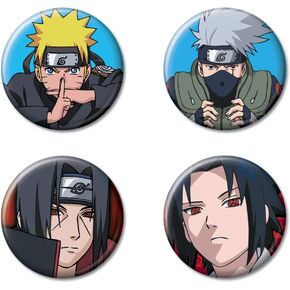 Ata-Boy Naruto 4 Button Set Buttons - 1.25"Officially Licensed Collectible Buttons…