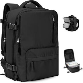 VGCUB Large Travel Backpack with Vacuum System Carry on Personal Item Storage Compression Seal Bags for Clothing with Pump Work Business Vacpack Airback Laptop Backpack for Women Men Dark Purple