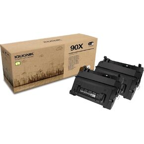 2-Pack 90X CE390X High Yield Black Toner Cartridge(with chip), Replacement for HP 90X CE390X for Enterprise 600 Printer M601n M601dn M602n M602dn M602x M603n M603dn M603xh M4555h M4555f M4555fskm