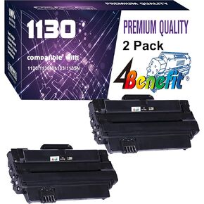 Dell (2-Pack, 2,500 Pages) 4Benefit Compatible 1130 Toner Cartridge (2xBlack) Replacement 1130 1130n 1133 1135n Laser Printer (3J11D)