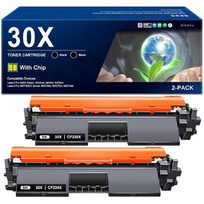 30X Toner Cartridge for HP Printer - 2 Pack High Yield CF230X Replacement for Laserj Pro MFP M203dw M227fdw M227fdn M203d M203dn M227sdn ( 2Black 30xtoner)