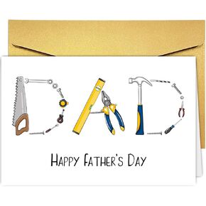 Funny Fathers Day Card for Husband Boyfriend Fiance Partner Spouse, Humorous Happy Father's Day Card from Wife Girlfriend Fiancee, Ideal Fathers Day Cards Gift for Husband Boyfriend.