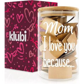 Girlfriend Boyfriend Birthday Gifts I Love You Because Jar Love Note Cup 50 Little Notes In a Jar With Notes Anniversary Present for Men Women Message In The Bottle Gift for Him Reasons Why I Love You