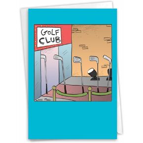 NobleWorks - 1 Funny Birthday Card Cartoons - Hilarious Comic Humor, Notecard with Envelope - Pinata Therapy C9325BDG