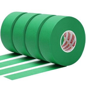 4 Pack Automotive Masking Tape 1.41In×55Yd Green Masking Tape Heat Resistant Painters Tape for Car Paint Body Masking Edge Repair