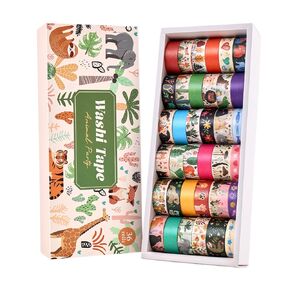 30 Rolls Colorful Theme Washi Tape Set with Different Colorful Patterns, Writable Decorative Tapes for Scrapbooking, Bible Journaling, Bullet Journaling, 0.6'' x 79'' per Roll