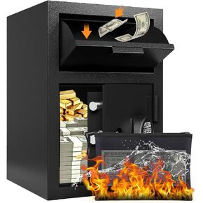 2.6 Cu Ft Drop Safe for Business Money Safe Box with Drop Slot Digital Combination and Anti-Fishing for Home Office Cafe Restaurant Jewelry