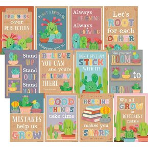 Teacher Created Resources Happy Cactus Crew Positive Sayings Small Poster Pack (TCR6956)