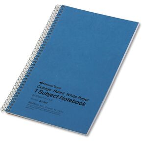 National 33560 Subject Wirebound Notebook College Rule 6 x 9 1/2 White 80 Sheets