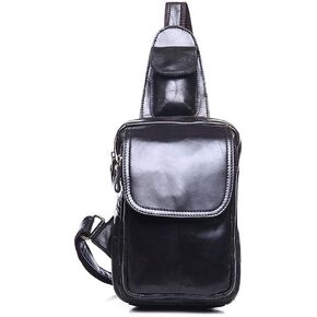 Black Business Briefcase, Leather Simple Sports Shoulder Bag, Multifunctional Shoulder Bag for Outdoor Cycling and Hiking