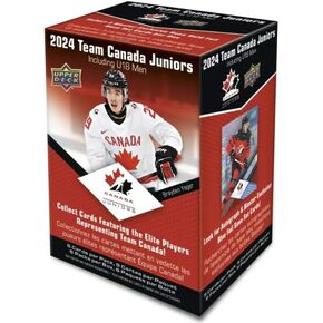 TSV 2024 Upper Deck Team Canada Junior Hockey Trading Card Box, 6 Packs per Box, 30 Cards