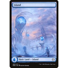 Magic: the Gathering - Island (263) - Full Art - Foil - Phyrexia: All Will Be One