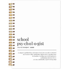 School Psychologist Gifts Spiral Notebooks, College Psychology Gifts Journaling Notebook, Psychologists Office Must Haves, School Psychologist Definition Journals for Writing, 5.5x8.3 Inch