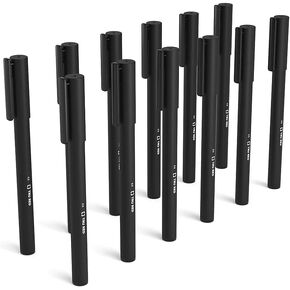 TRU RED Staples Quick Dry Gel Pens, Fine Point, 0.5mm, Black, 24/Carton (TR54471VS)