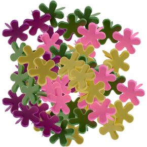 100 Pieces 14mm Flower Shape Metal Brads Paper Fasteners for Scrapbooking Crafts