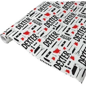 SHOWTIME Dexter Icons Pattern Gift Wrap - Officially Licensed - 20 in x 30 in