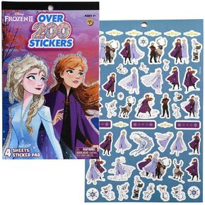 Frozen2 4 Sheet Foil Cover Sticker Pad, 200+ Stickers- 6 Pack, Blue, Small