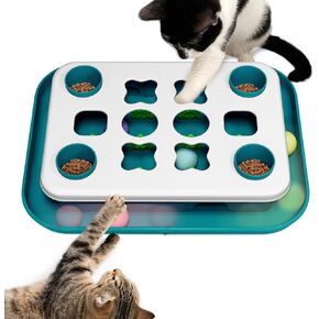 Cat Puzzle Toys for Indoor Cats Mind Game Ball Track Kitten Food Puzzles Toy Sensory Activity Cat Enrichment Toys Treat Feeder Entertainment Mental Stimulation Kitty Gift