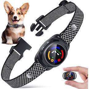 Bark Collar for Small Dogs 5-15lbs, Dog Bark Collar with Beep Vibration, IP67 Waterproof Rechargeable Barking Collar with 7 Adjustable Sensitivity (Black)