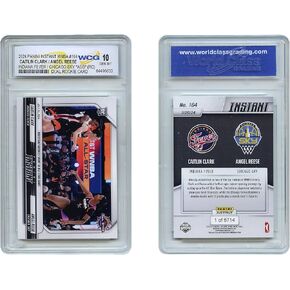 2024 WNBA Panini Caitlin Clark & Angel Reese Dual Rookie Card Indiana Fever Chicago Sky #164 - Certified Gem Mint 10