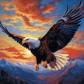 Anuver Eagle Diamond Painting Kits for Adults, 5D DIY Diamond Art Kits for Beginners, Full Drill Diamond Painting Kits for Home Wall Decor, 12x12 Inch
