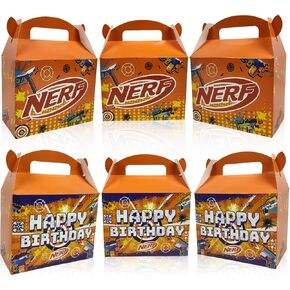 10PCS Dart Battle Theme Party Treat Boxs for Party Favor Boxes with Handles Perfect for Birthday Party Wedding Christmas Baby Shower Goodies Candy Gift Bags Honeycomb Centerpieces