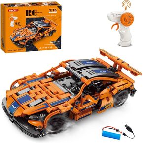 402 Piece Remote Control Racing Car Building Set for Kids,STEM 1:16 technology Sports Car Collection Model Brick Kit,Rechargeable RC Sports Cars Toy Set Gift for 6 7 8+ Year Old Boys and Girls