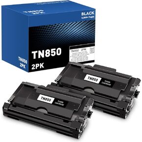 TN850 High Yield Black Toner Cartridges 2 Pack Compatible for Brother TN-850 TN820 Toner Cartridges for Brother HL-L6200dw HL-L5200dw MFC-L5850dw MFC-L5700dw MFC-L5900dw Printer TN850 Ink Cartridges