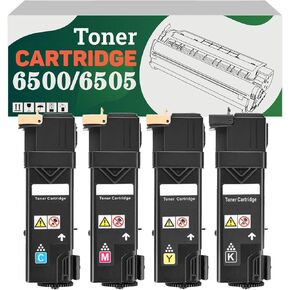 ​​​​​​​​Compatible 106R01604 106R01601 106R01602 106R01603 High-Capacity Toner Cartridge, Works for ​​​​Xerox 6500 6500DN 6500N 6505 6505DN 6505N Printers 4color