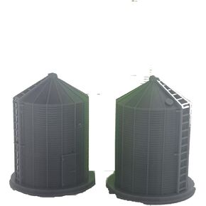 N Scale Set of (2) 15000 Bushel Grain Bins N8003