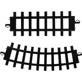 Club Pack of 12 Black Replacement Train Set Track Pieces 10"