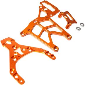 CNC Aluminum Front Rear Upper Plate for 1/5 RC Gas Car HPI km Baja 5B SS 5sc Upgrade Part (Silver)