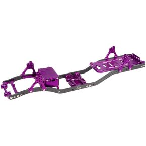 1/10 RC Crawler Carbon Fiber Girder 4.3MM CNC Metal Car Chassis Frame Body Kit Parts for Axial SCX10 II Rock Off Road Truck (Red)