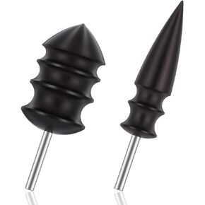 2 Style Leather Working Tools Leathers Edge Burnish Kit Leather Burnisher Bits for Rotary Tools Polishing Head Accessories for Sanding Grinding Edges Burrs Simplifying Leathers Crafting Work
