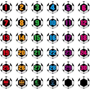 36PCS Baseball Line up Spots for Classroom Floor Number Stickers Line up Dots Classroom Line up Spot Dots Floor Decals for Back to School Kindergarten Preschool Elementary Classroom