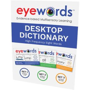 Multisensory High Frequency Sight Words Desktop Dictionary - Phonetic Learning Approach - Sets #1-3, Words 1-150