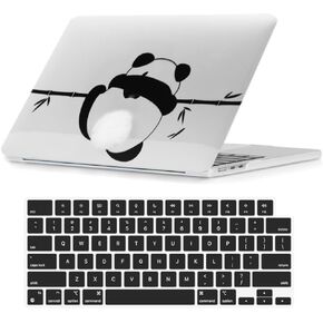 Case Compatible with New MacBook Pro 13 inch 2020 2019 2018 2017 2016 A2338 A2289 A2251 A2159 A1989 A1708 A1706 M1, Plastic Laptop Hard Shell Case & Keyboard Cover - Panda
