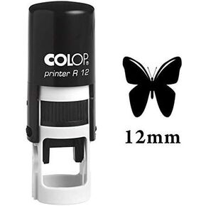 Butterfly Self Inking Mini Rubber Stamp Colop Round Decorative Teachers Stamps 12mm