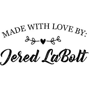 Made with Love by [Custom Name] Stamp - Personalized Crafting and Gifting - Custom 1"" x 2-1/2"" Self-Inking Stamp | 4914, Black, 4914-MWL