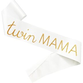 Magnusson's Garden Twin Mama Sash, Mommy of Twins Sash, Gifts for Mom-to-Be, Baby Shower Decor, Gender Reveal Decorations, Pregnancy Announcement Party Supplies