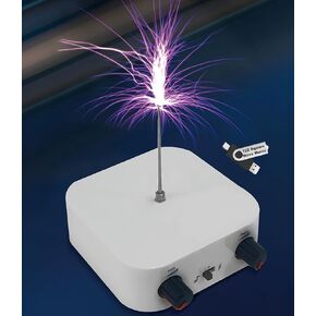 Tesla Coil Music Solid State Bluetooth Tesla Coil Speaker Touchable Artificial Lightning Spark Gap Arc Generator Desktop Toy Arc Plasma Loudspeaker Electric Power Wireless Transmission Science