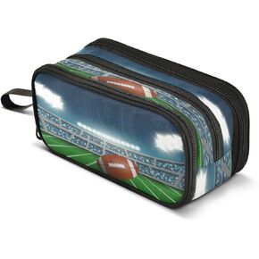 ALAZA American Football Stadium Football Pen Pencil Case Pen Holder Boxes Pouch Case Bag for Office Student
