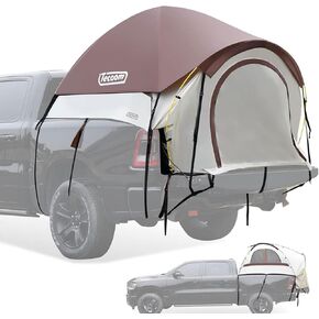 خيمة شاحنة تيكوم لسرير 5.5-5.8 قدم، خيمة سرير شاحنة مقاومة للماء PU3000 مم مع ذبابة مطر قابلة للإزالة، حقيبة حمل، 2 شخص محمول مزدوج الطبقة خيام شاحنة بيك اب مقاومة للرياح للتخييم وصيد الأسماك، كاكي in Kuwait