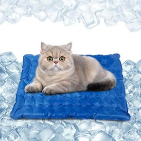 Dog Cooling Mat - Water Injection Pet Mat with Thickened Cooling Fibers, Durable & Leakproof Design for All Types of Pets, Keep Dogs and Cats Cool Outdoor & Indoor(23.6" x 19.7", Classic Blue)
