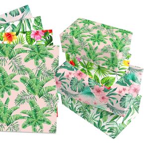 littkeef cliaet Hawaiian Wrapping Paper Set - 12 Sheets Hawaiian Gift Wrapping Paper 4 Design Hawaiian Wrapping Paper for Hawaiian Themed Party Decorations 20'' x 27'', green