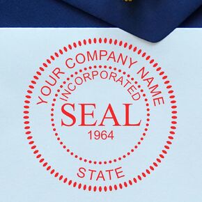 Custom Self-Inking Corporate Seal Stamp with Year - 1-5/8 Personalized Business Seal for Franchise Owners - Seal of Approval with Custom Business Logo for Official Documents