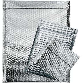 The Boxery Thermal Bubble Mailer 8" x 11"|Pack of 100 Insulated Metallic Bubble Mailers, Self-Seal Metallic Bubble Envelope, Waterproof Insulated Shipping Envelopes for Food, Cosmetics