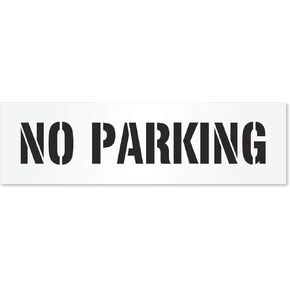 SmartSign 12 x 42 inches No Parking Reusable Stencil with 6" Letter Height, 63 Mil Plastic, Easy to Wash, for HOA, Parking Lots, Fire Lanes, Loading Zone, Private Driveway, USA Made