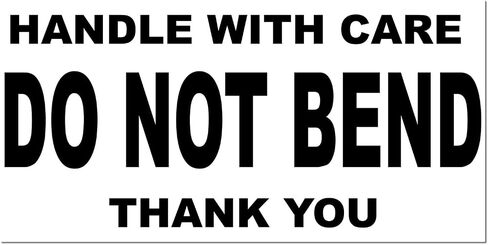 Wood Handle Handle with Care, Do Not Bend, Thank You Rubber Stamp - 1.5" x 3" - Shipping and Return Shipping - Essential Shipping Stamp for Toy Store Operators and Small Businesses in Saudi Arabia