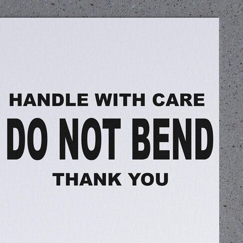 Wood Handle Handle with Care, Do Not Bend, Thank You Rubber Stamp - 1.5" x 3" - Shipping and Return Shipping - Essential Shipping Stamp for Toy Store Operators and Small Businesses in Saudi Arabia